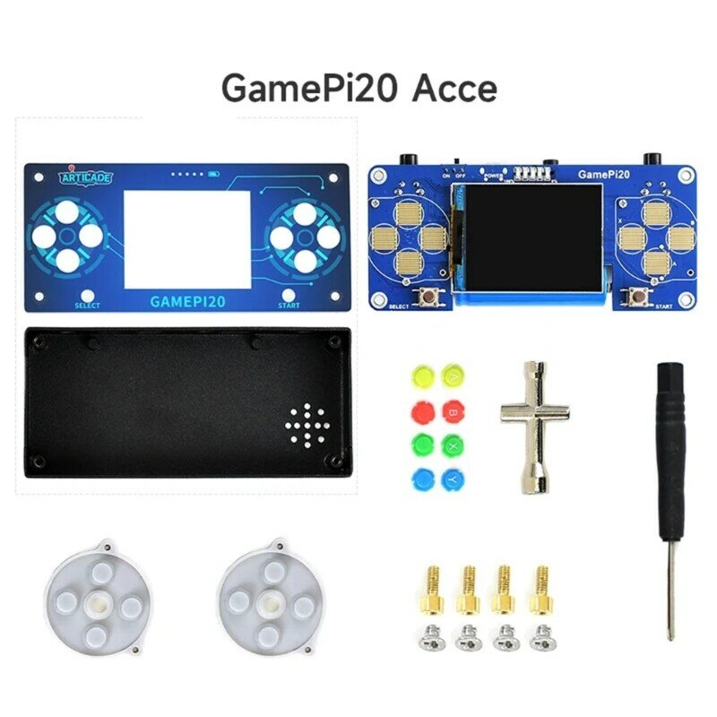 DXAB 휴대용 DIY 휴대용 게임 콘솔 게임 플레이어 라스베리 파이 제로 WH 2.0 인치 화면 소형 강력한 게임 장치