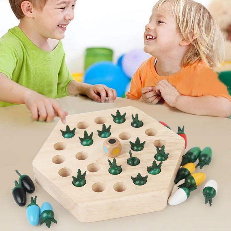 Farb abstimmung Spiel für Kinder Karotten form Farb abstimmung Memory-Spiel frühe Entwicklung Spielzeug Montessori pädagogische Schachbrett