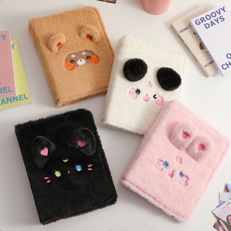 Photocard Holder Cat Bear Cards Album Cover Card Albums Loose-leaf Plush Binder Cover Inner Page Refill Six-hole