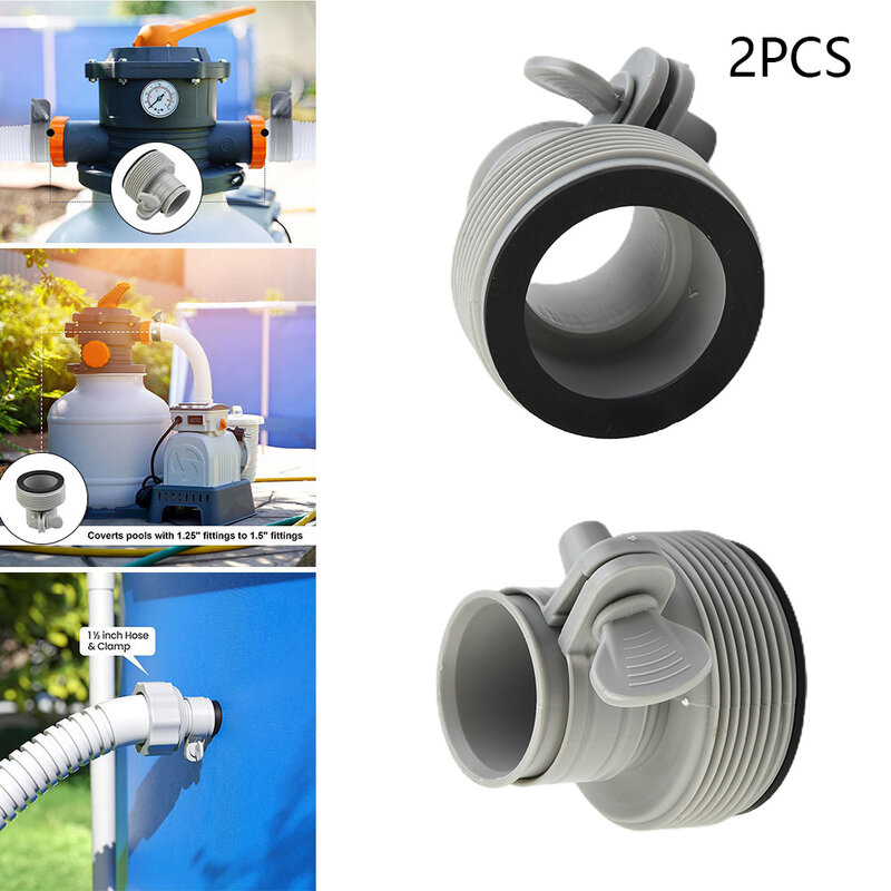 Practical Protable Top Sale Useful Newest Adapters Hose Fitting Conversion Duable For Intex Hose 1.25in To 1.5in