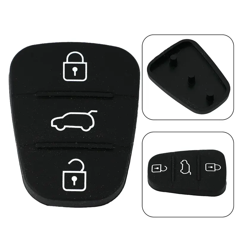 Carro de borracha 3 botões Key Pad, apto para Hyundai Kia, I20, I30, Ix35, Ix20, Kia, Amanti, Carens, Picanto Rio, Sorento, alma, Sportage, Venga