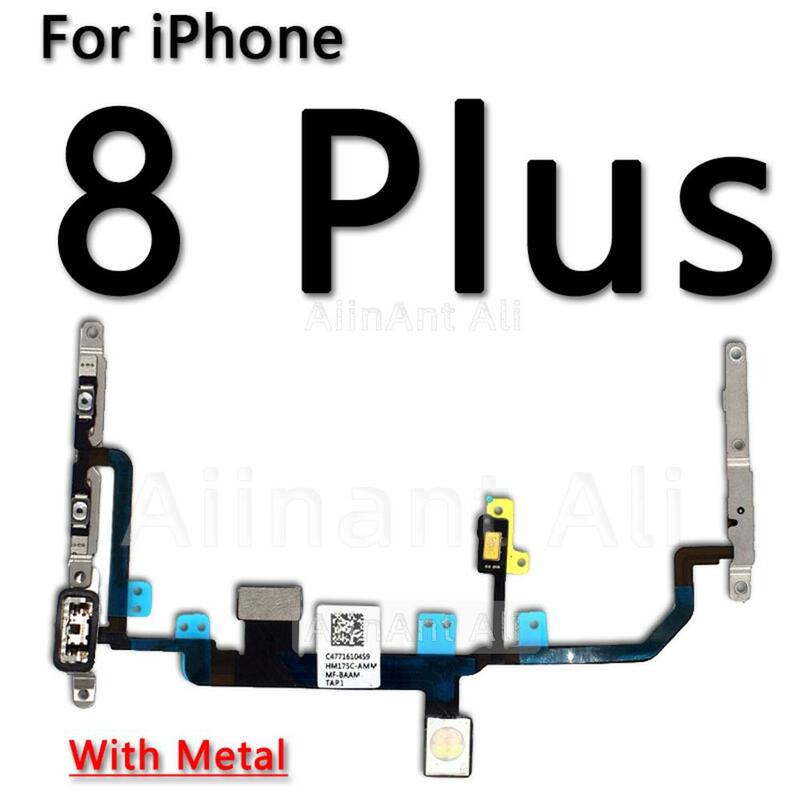 AiinAnt кнопки питания и отключения звука, кнопка переключения, гибкий кабель для iPhone 5s SE 6s 7 8 Plus SE2 2020 2022 Power Flex, запчасти для ремонта