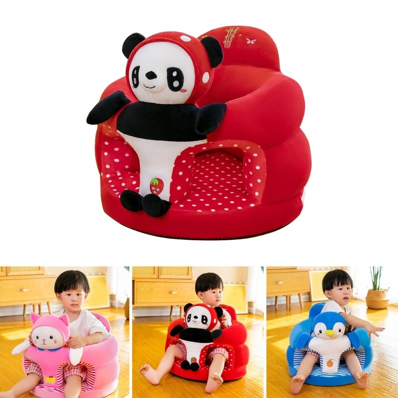 Babies Support Sofa Chair Cartoon Animals Cushion for Comfortable Sitting QX2D