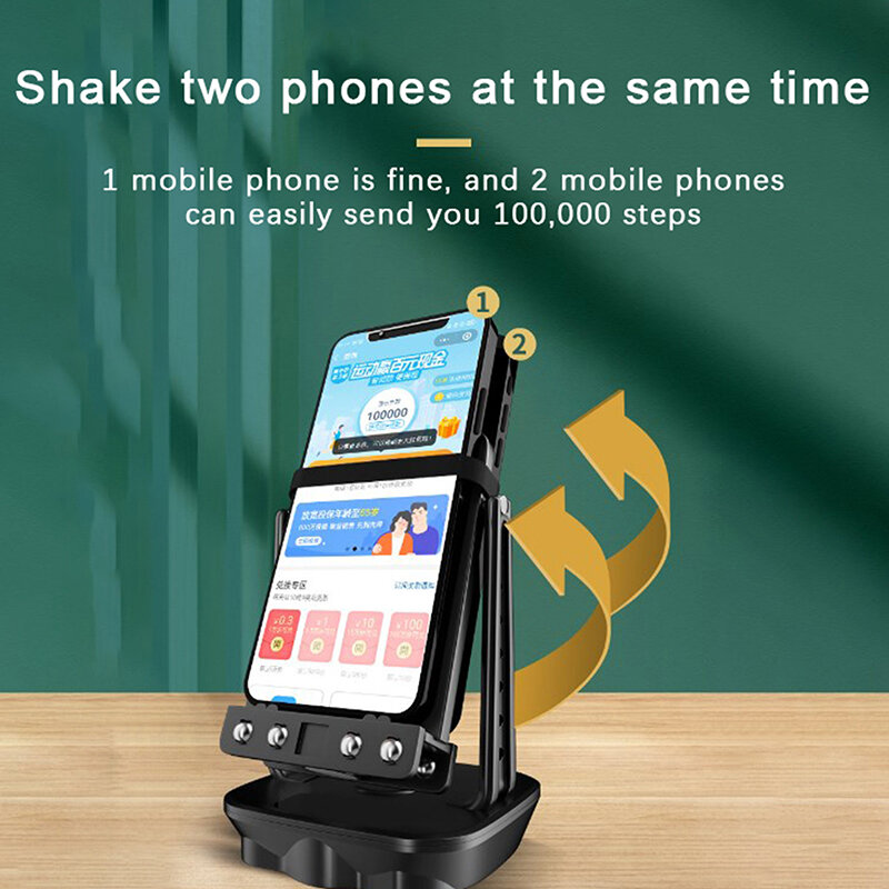 Automatic Swing Shake Phone Wiggler Device Record Step Artifact Motion Brush Step Pedometer Holder Mobile Phone Stand
