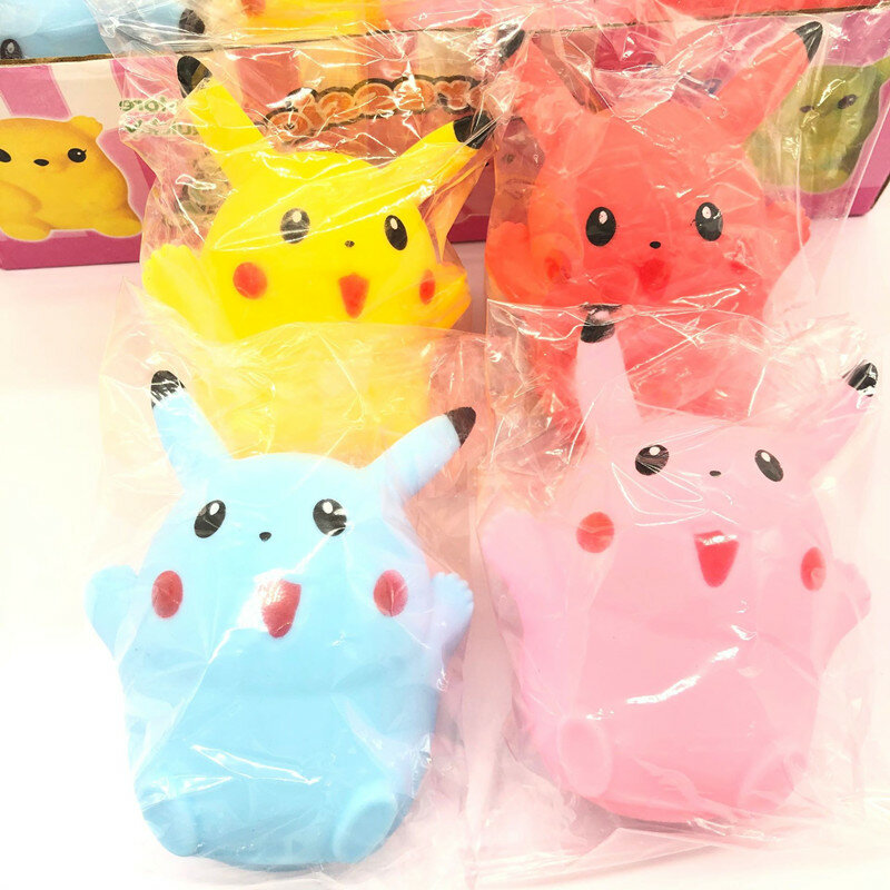Jouet pokémon Pikachu Squishy pour enfants et adultes, anti-Stress, Animal mignon, à presser, Fidget, Slow up, soulagement du Stress, cadeau d'anniversaire