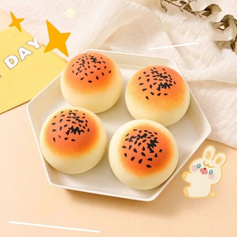 Bread Toast Food Creative Simulation Donuts Slow Rising Squeeze Stress Relief Toys Spoof Tease People Desktop toy