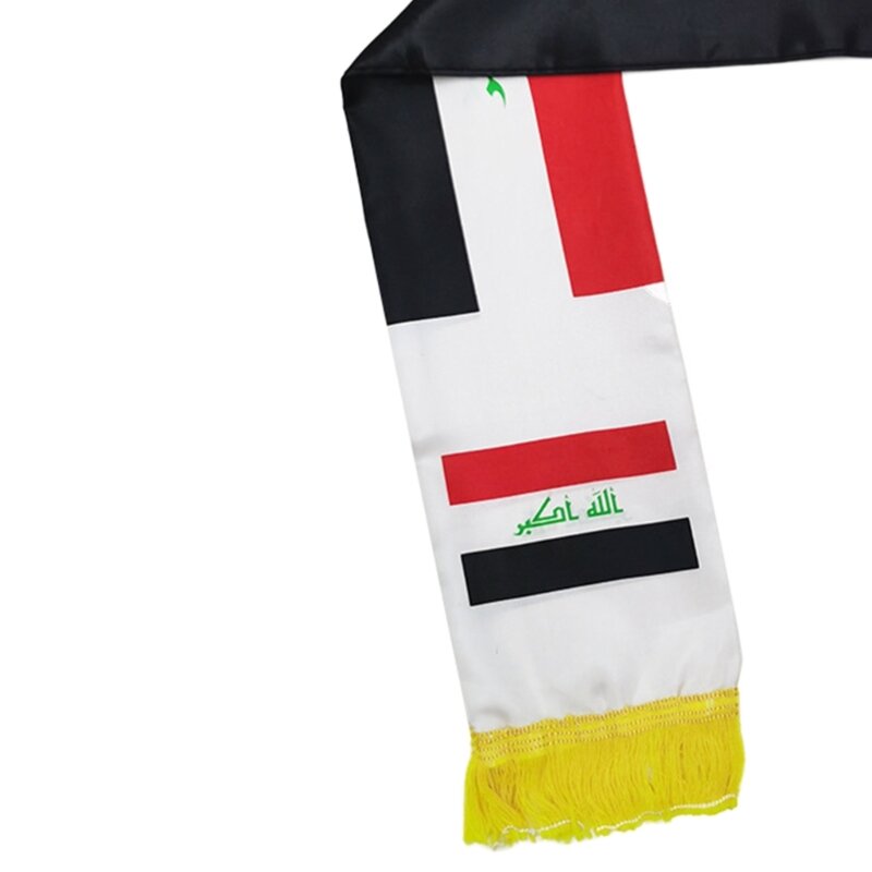 Elegante copricapo turbante iracheno per uomo e donna, sciarpa, stola, bandiere irachene gratuite, stampa copricapo alla