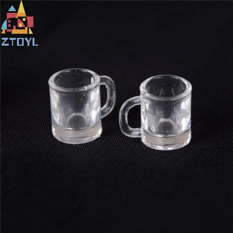 4Pcs Christmas Gift Pretend Play Classic Toys For Children Kids 1/12 Dollhouse Miniature Resin Beer Mugs Cup Classic Toys