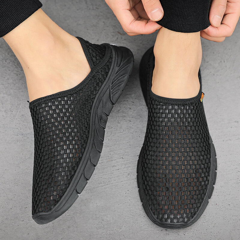 Slip on scarpe Casual da uomo 2023 estate nuova moda scarpe da passeggio in rete traspirante per uomo scarpe da ginnastica maschili leggere all'aperto scarpe da tennis
