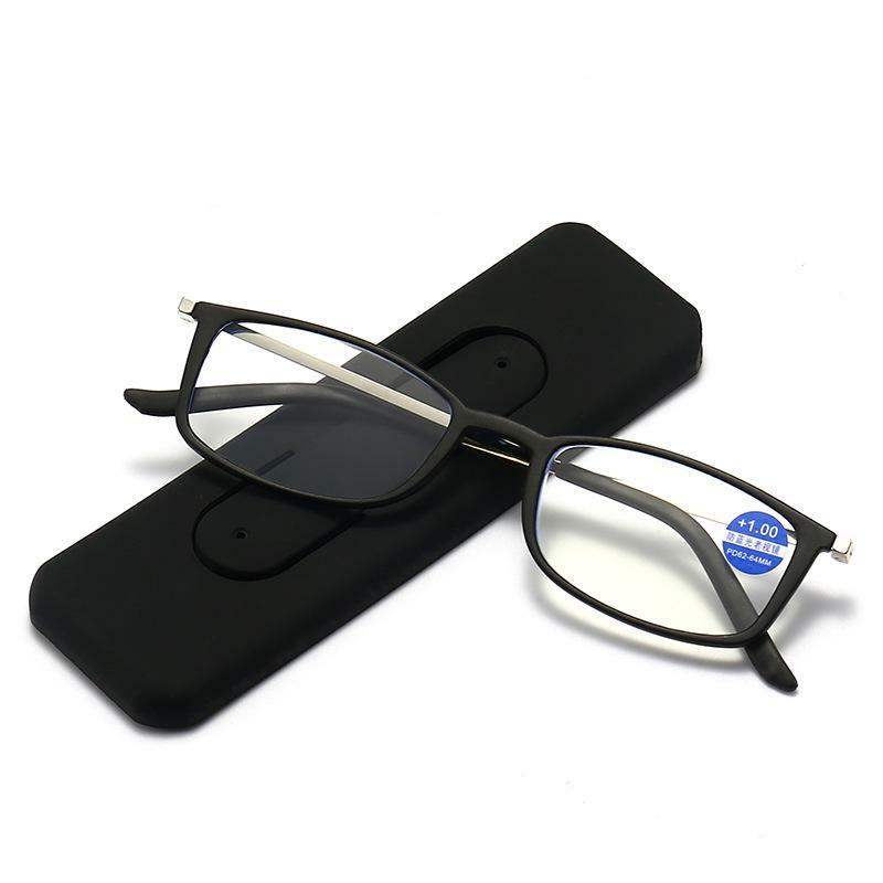 Elder Ultralight Reading Glasses For Men Women Retro HD Lens Blue Light Blocking Eyewear Classic Square Far Sight Eyeglasses