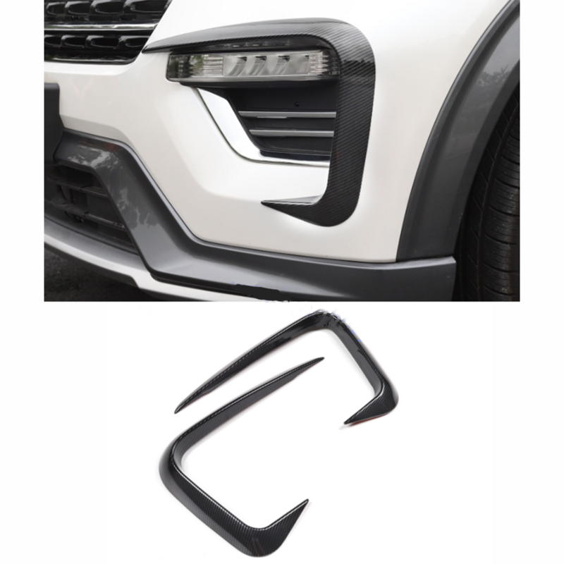 Untuk Ford Explorer 2020-2021 Dekorasi Modifikasi Mobil Potongan Penutup Bingkai Lampu Kabut Depan Serat Karbon