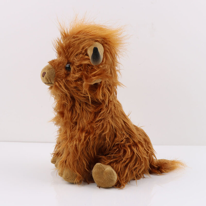 29cm Kawaii symulacja szkocka rasa wyżynna pluszowa lalka zwierząt miękkie nadziewane kremem bydło góralskie pluszowa zabawka Kyloe Plushie prezent dla dzieci