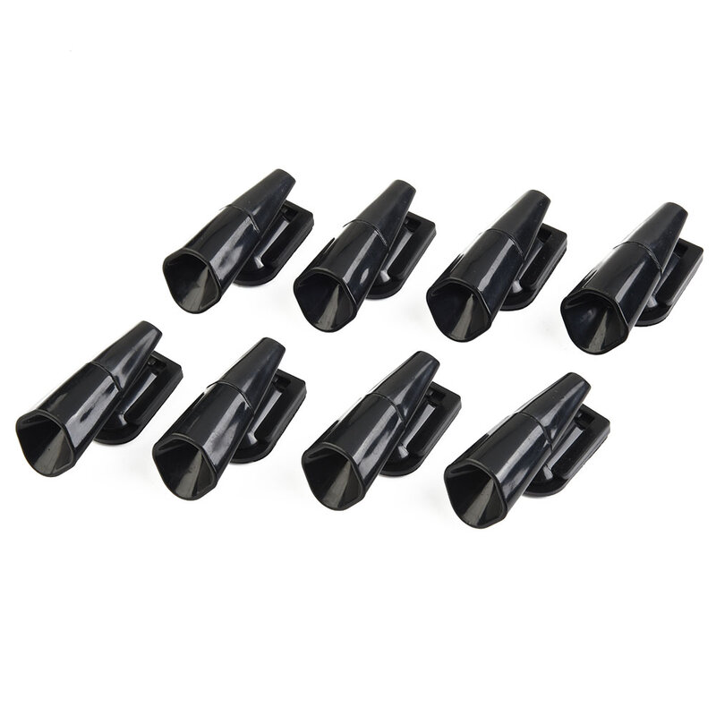 Durável Car Repeller Alertas, Black Deer Whistle, Acessórios ABS, Vento, Animal, 50x23mm, 8Pcs