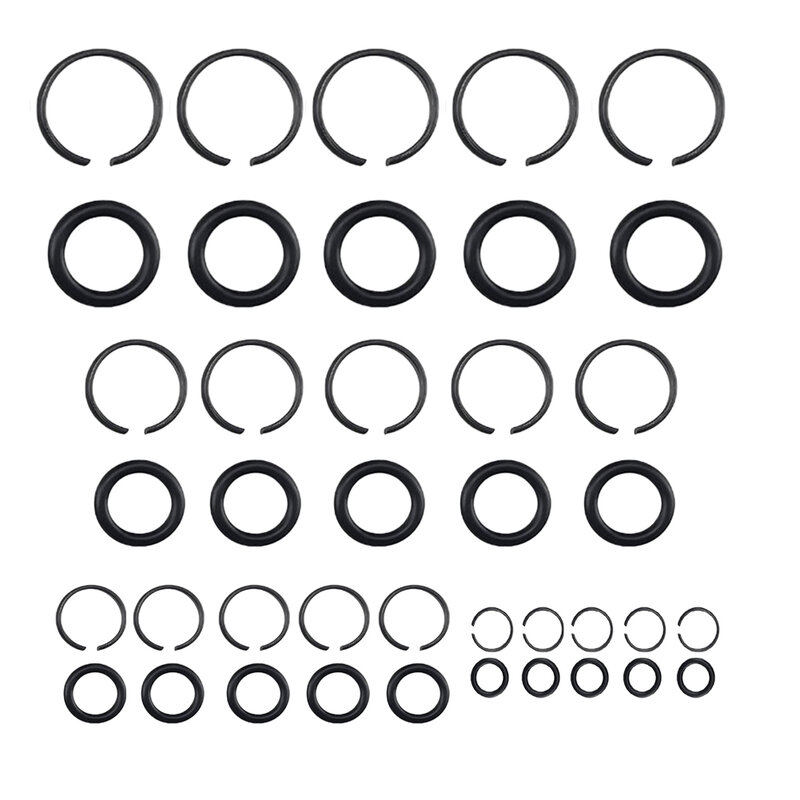 5 Juegos de anillos de retenedor de tubo de llave de impacto neumática con junta tórica 1/2 3/8, accesorios de herramientas neumáticas Matal Balck