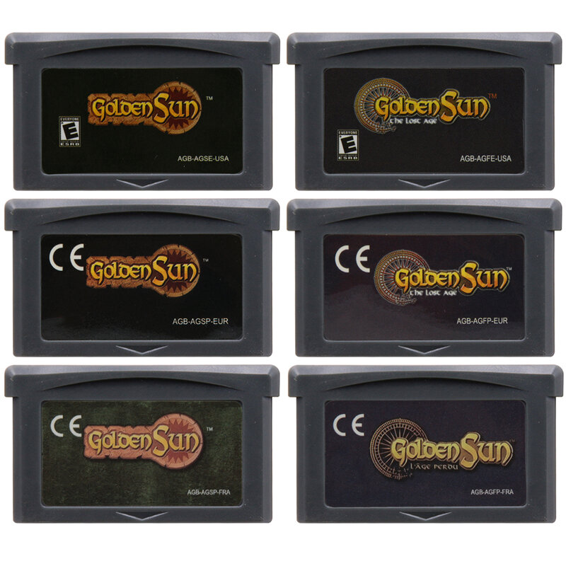 GBA Game Cartridge Golden Sun Series 32 Bit Video Game Console Card