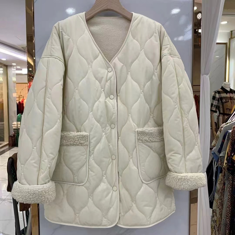 Зимняя женская куртка, модная верхняя одежда, повседневные куртки, однотонная верхняя одежда, простой свежий стильный Теплый женский пиджак, свободные Утепленные Пальто