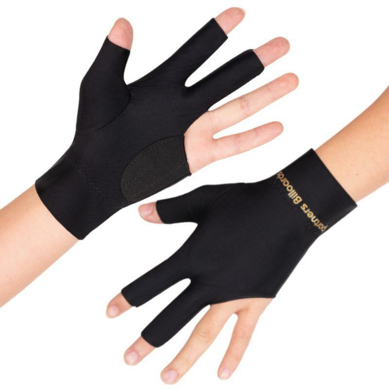 Professional Anti Slip Design Three Finger Gloves Silky Fabric Gloves Billiards Non Slip Breathable Gloves Breathable Soft