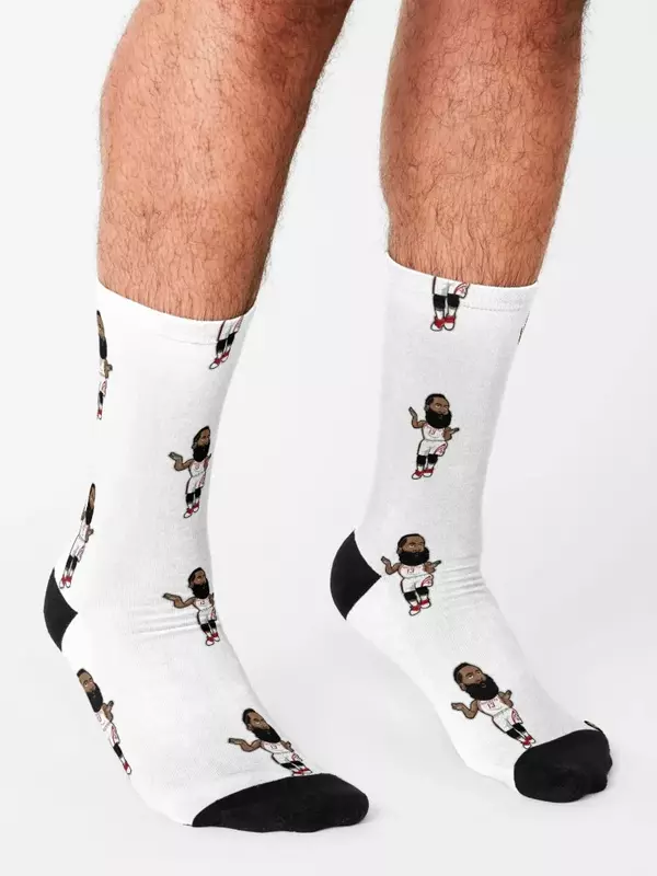 James Harden Cartoon Style Socks cool cycling sheer Wholesale Socks For Man Women's