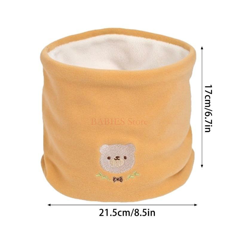 C9GB – foulard épais chaud pour enfants, mignon, dessin animé, écharpe pour bébé, tendance, solide, cache-cou