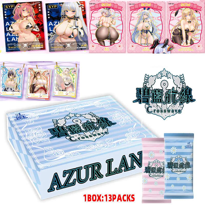Azur Lane Crosswave SGR SLP Coleção Cartões, História da Deusa, Anime Girls, Maiô de Festa, Biquíni, Feast Booster Box