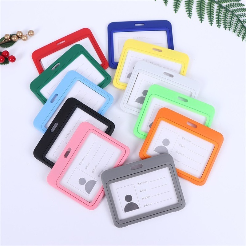 Plastic Working Permit Case for Staff Employee's Pass Work Card Sleeve Cover ID Tag Badge Reel Retractable Chest Pocket Tag Clip