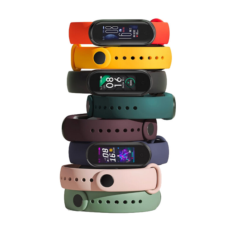 Pulsera de colores para Xiaomi Mi Band 7, 6, 5, Correa deportiva de silicona para Xiaomi Mi band 5, 6, Mi Band 4 y 3