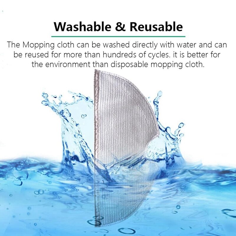 Panni lavabili panni cuscinetti filtri serbatoio acqua per Roborock S6, S6 Pure, S6 Maxv, S5 Max, S5, E4, E35 E2 Robot aspirapolvere