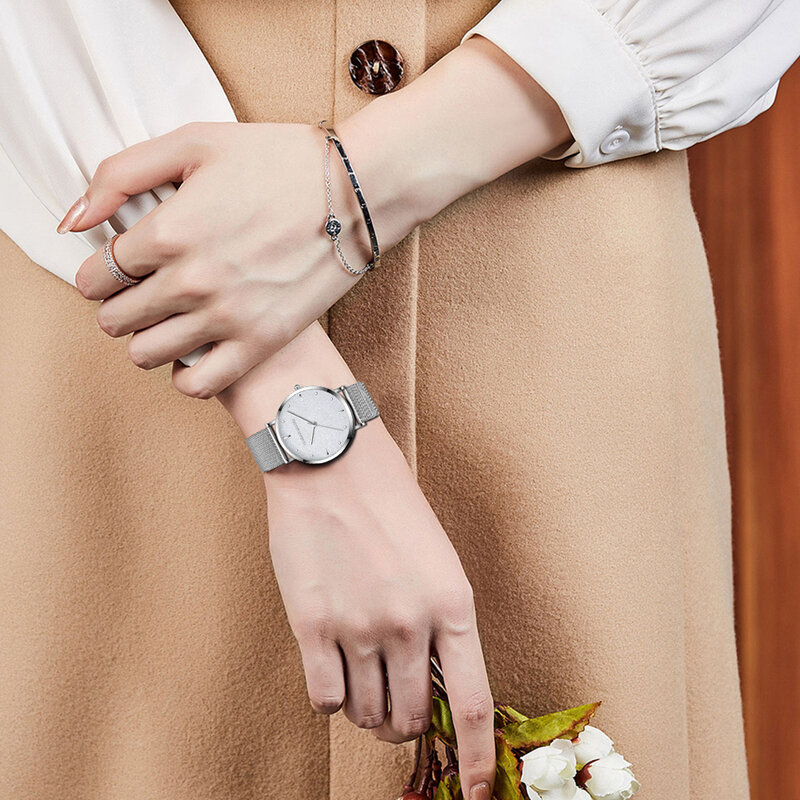 Sahara Desert Dial New Design 2021 Top Brand Luxury Japan Quartz Wristwatch Stainless Steel Rose Gold Waterproof Watch for Women