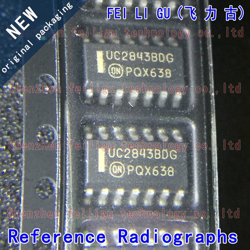 Chip regulador Flyback Boost, Componentes eletrônicos, UC2843BDR2G, UC2843BDG, UC2843, Pacote SOP14, 100% novo, original, 1-30pcs
