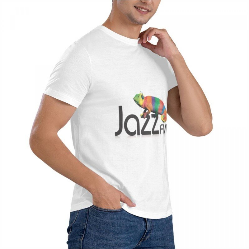 Jazz FM est 1990 필수 티셔츠, 남성용 그래픽 티셔츠, 재미있는 짧은 티셔츠