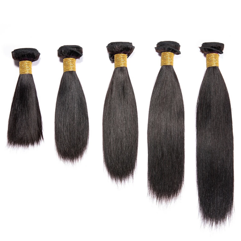 Pacotes peruanos de cabelo reto, 100% cabelo humano Weave Bundles, cabelo curto, extensão do cabelo cru, cor natural, atacado, 1 PC, 2 PCs, 3 PCs, 4 PCs