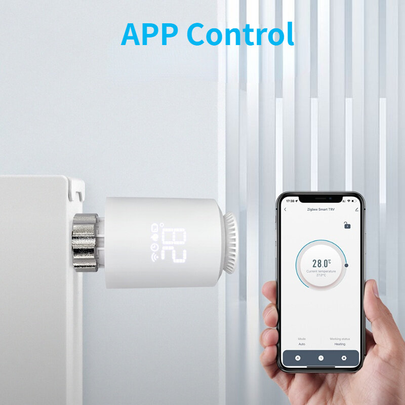 Szaoju Tuya Zigbee Radiator Actuator Thermostat Wifi Smart Thermostatic Valve Programmable Temperature Controller Heater Alexa