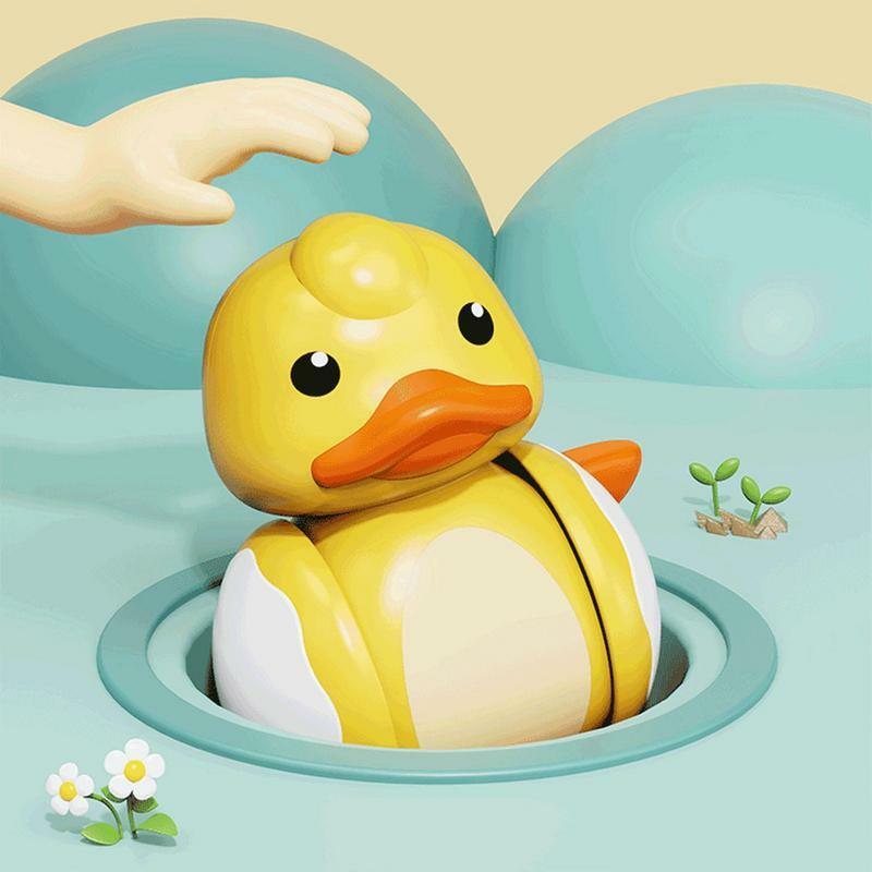 Mainan mandi anak perosotan bebek, mainan perosotan bak mandi hewan untuk balita