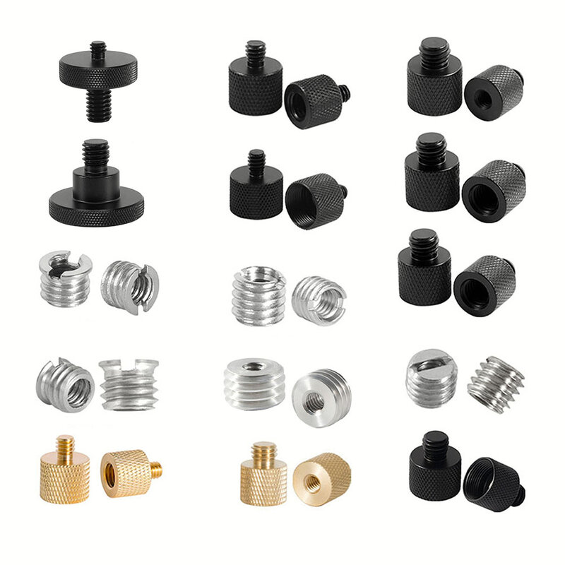 1pc 1/4 3/8 To 5/8 Threaded Screw Mount Adapter For Levels Tripods SLR Cameras Other Studio Accessories Precise Measurement
