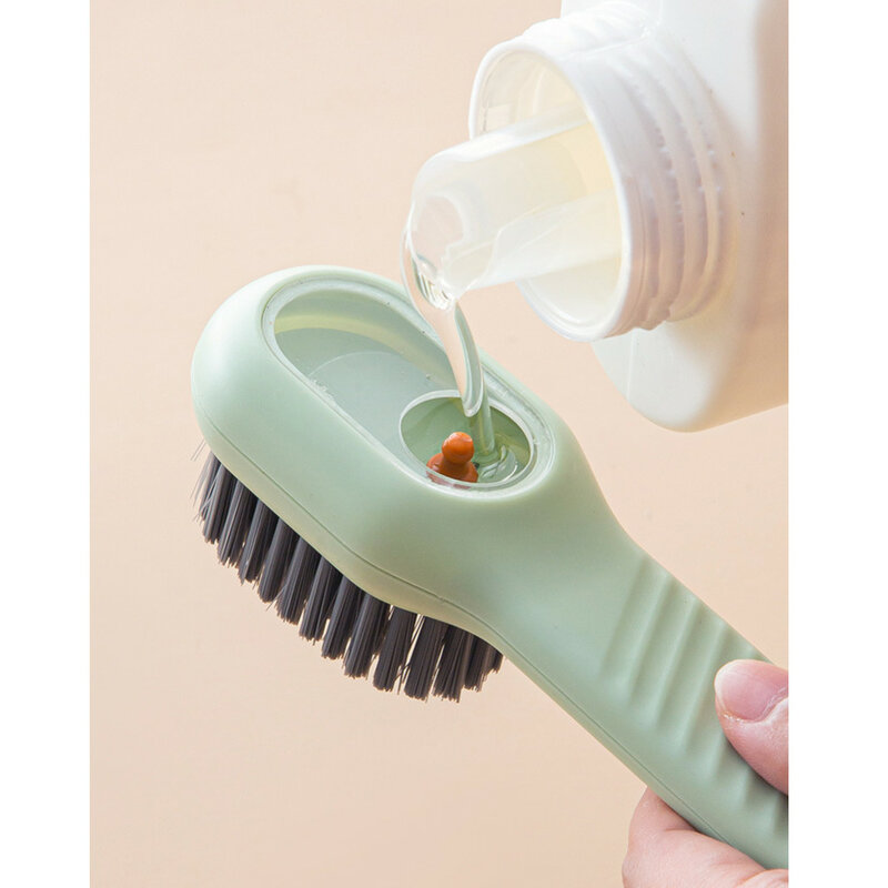 2pcs Multifunction Shoe Brush Soft Bristled Liquid Filled Up Wash Shoe Cleaning Tools Clothes Board Clean Kitchen Accessories