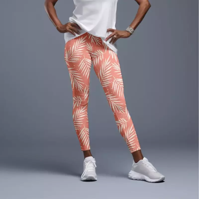 LETSFIND New Arrival damskie elastyczne spodnie z wysokim stanem moda wysokiej talii nadruk 3D Fitness swobodnie seksowne legginsy fitness