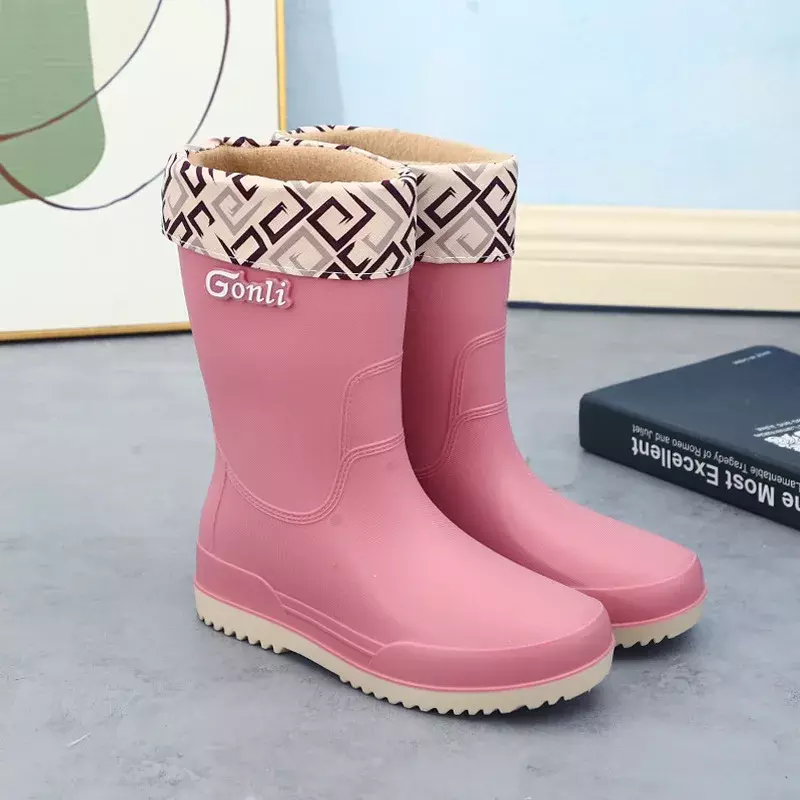 Quality Women Rain Shoes No Slip Shoes for Women Wear-resistant Rainproof Shoes Special Rain Boots for Wading Kitchen Work Women