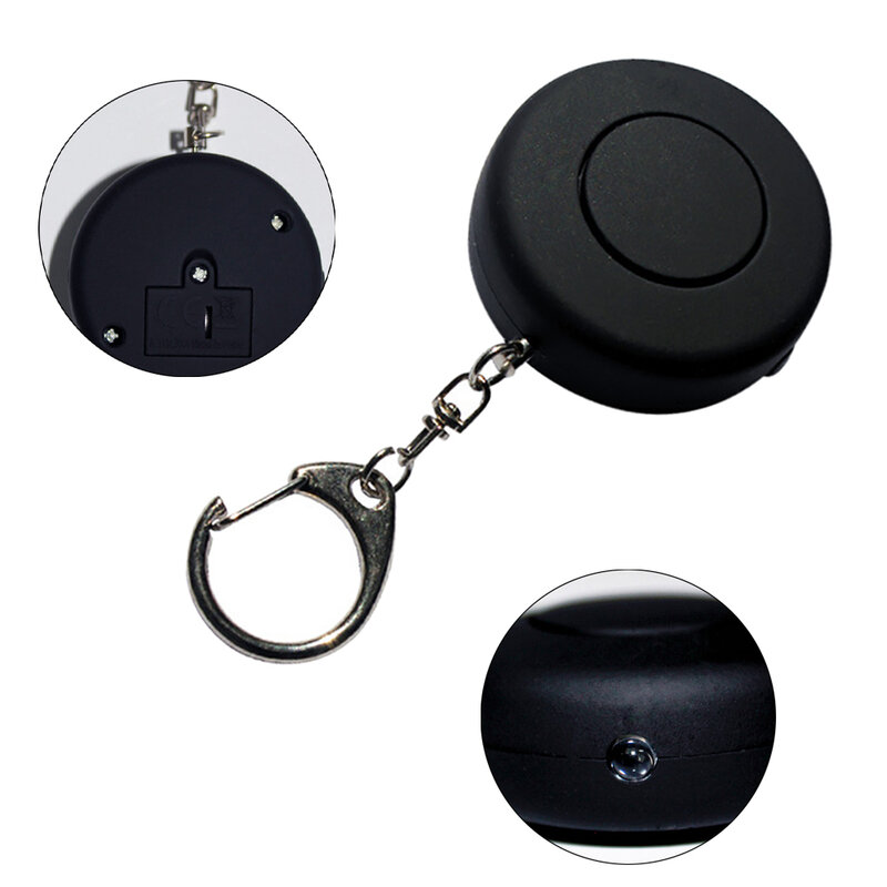 New Mini Circle Personal Safety Alarm sirena 120 dB portachiavi con allarme con torcia a LED per donna ragazza Kid anziani all'aperto