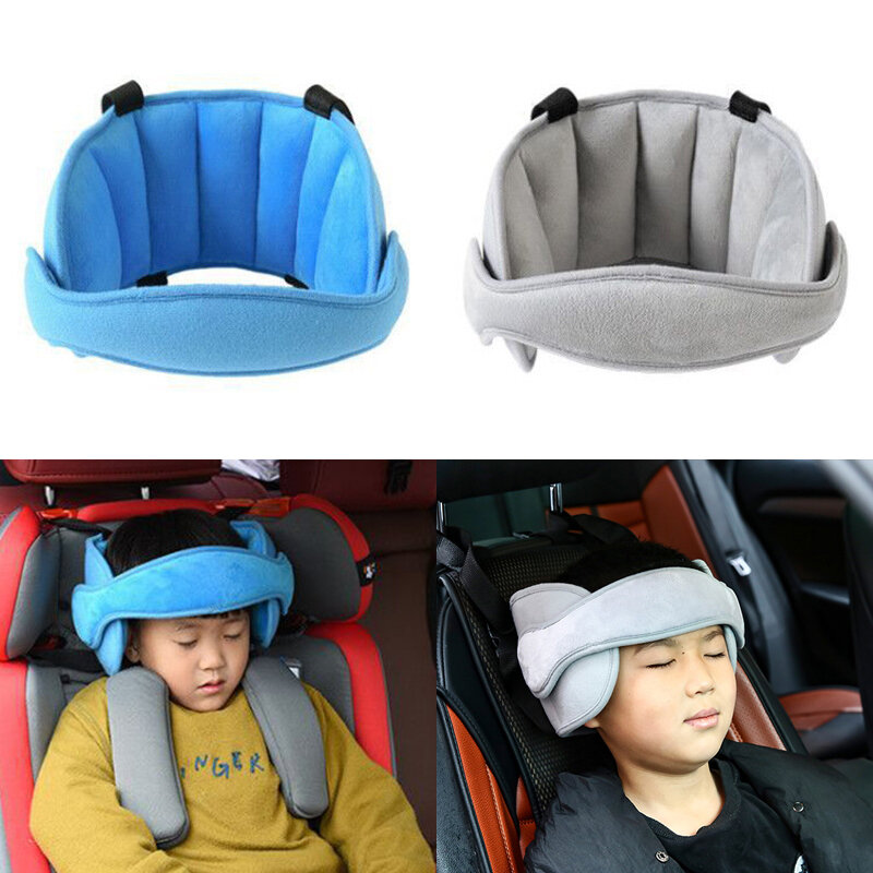 Almohada de viaje para niños, cojín fijo para dormir, soporte ajustable para la cabeza del asiento de los niños, almohadilla de protección de seguridad para el cuello, reposacabezas