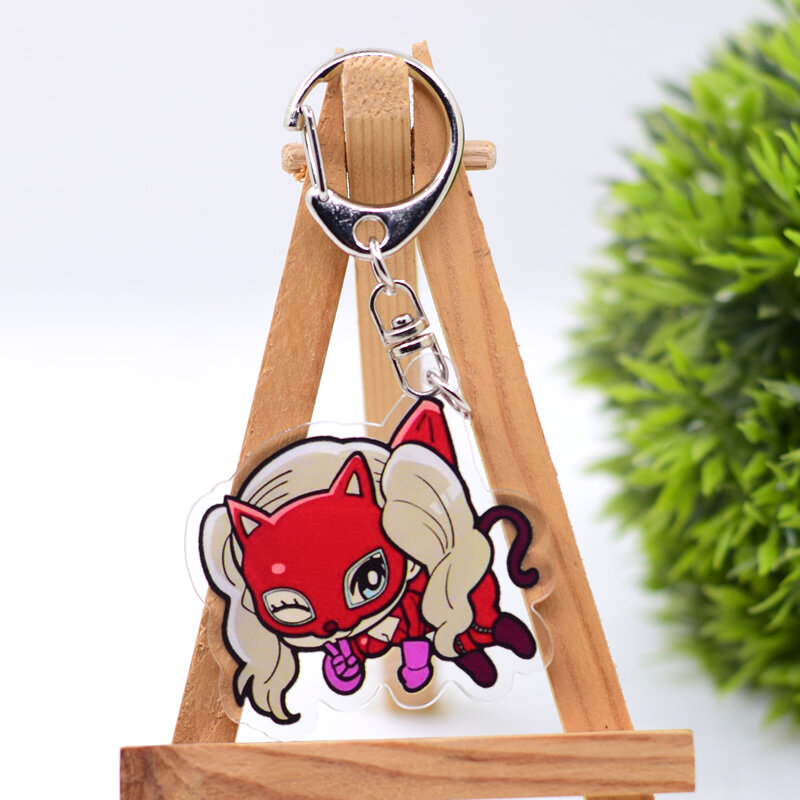 Persona 5 Anime Schlüssel bund 7 Stile Acryl Cartoon Figuren Schlüssel ringe Kawaii Schlüssel anhänger Zubehör