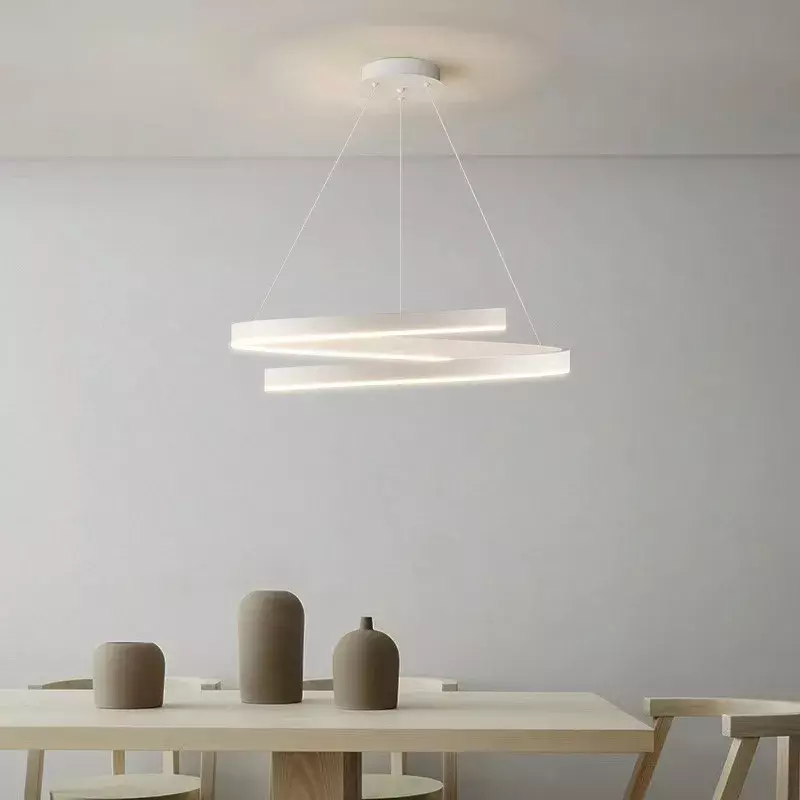 Lampe LED Suspendue en Spirale au Design Moderne, Luminaire Décoratif d'Nik, Idéal pour un Salon, une Chambre à Coucher, une Cuisine ou un Couloir