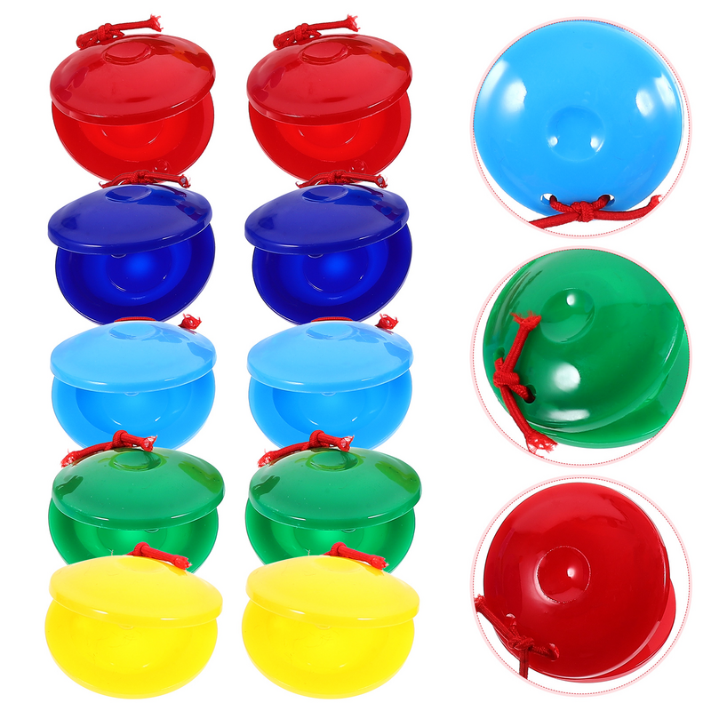 Plastic Finger Castanets Hand- Held Percussion Musical Instrument Ringboards Children’s Childrens Toyss Childrens