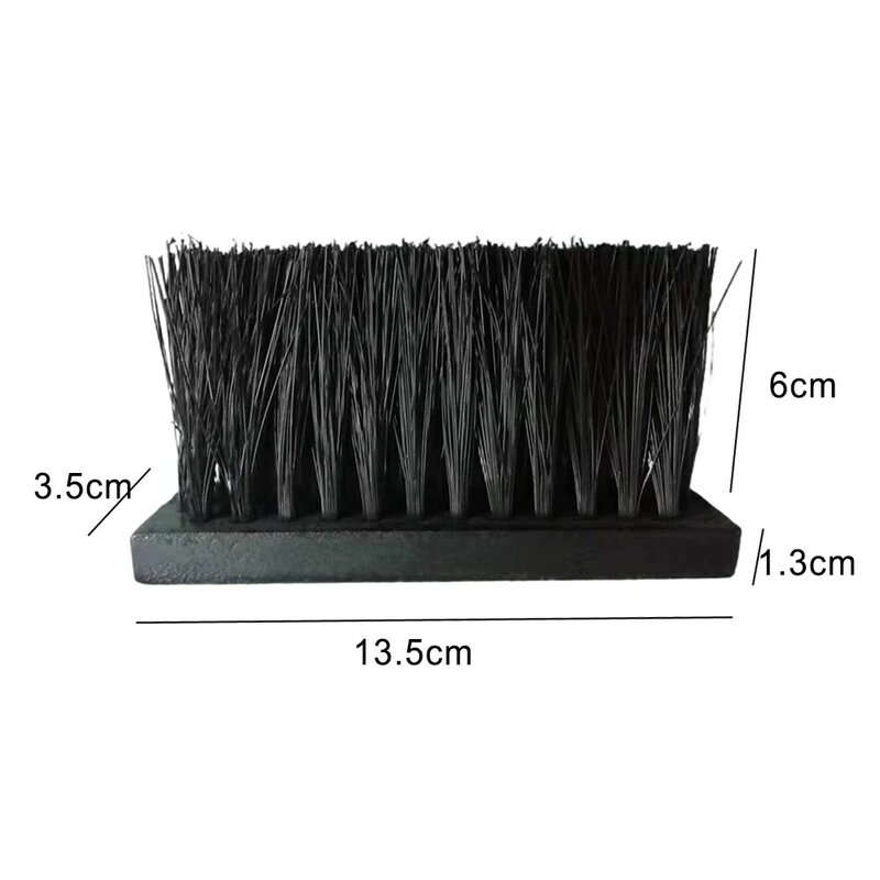 1Pc Fireplace Brush Black Square Brush Head Fireplace Fire Hearth Fireside Refill Cleaning Fireplace 13.5x3.5x1.3cm Home Tool
