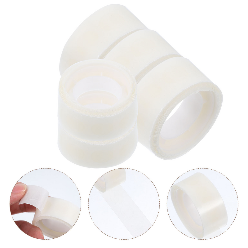 5 Rolls Removable Adhesive Dots Stickers Non Trace Adhesive Dots Craft Sticky Tools