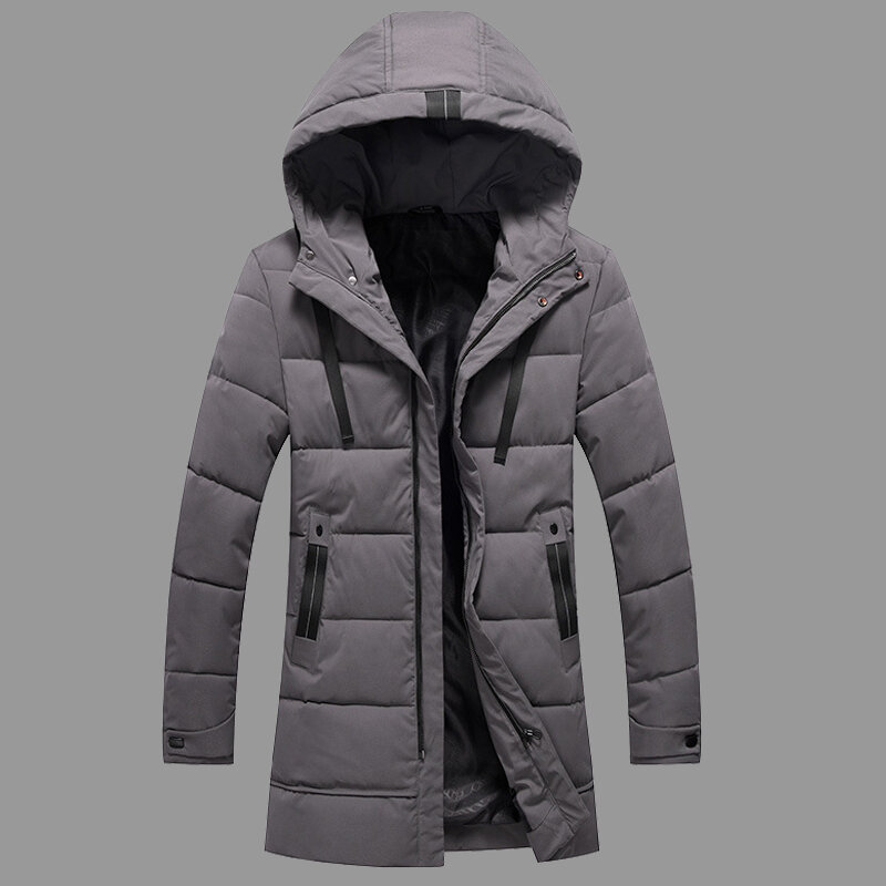 男性用の厚くて暖かい冬のジャケット,大きなベルベットのサーマルコート,フード付きのカジュアルなパーカー,防風性のあるロングコットンパーカーM-4XL