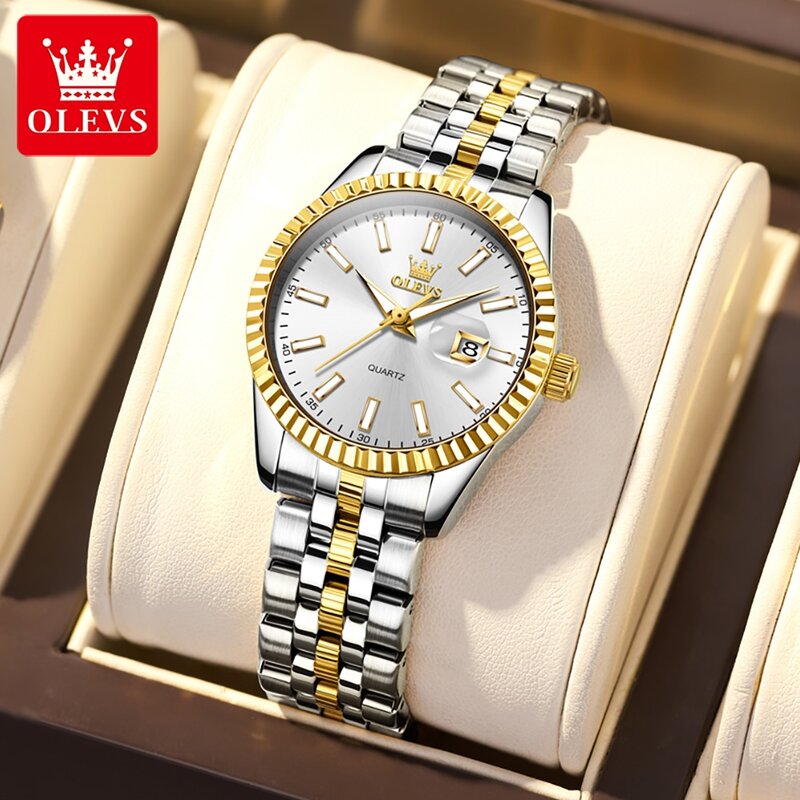 OLEVS-reloj de cuarzo para mujer, accesorio de marca de lujo, a la moda, resistente al agua, sencillo, regalo Original, pulsera luminosa, nuevo