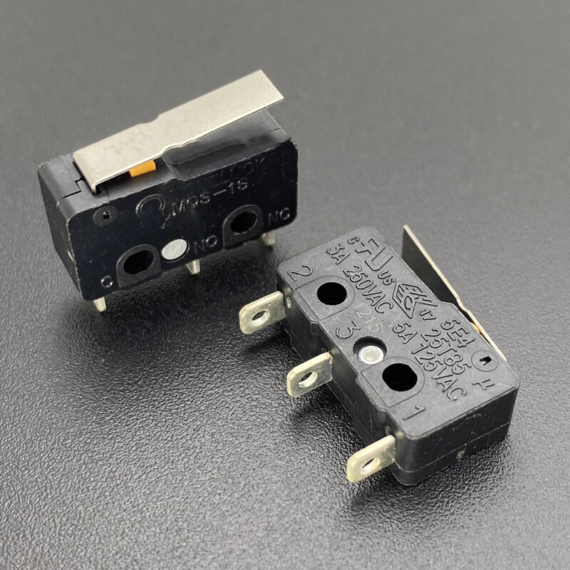 Saklar mikro MSS-1S sertifikasi asli dengan pegangan, tombol kontak lampu tombol reset stroke 3-pin 3A250V 5A125V