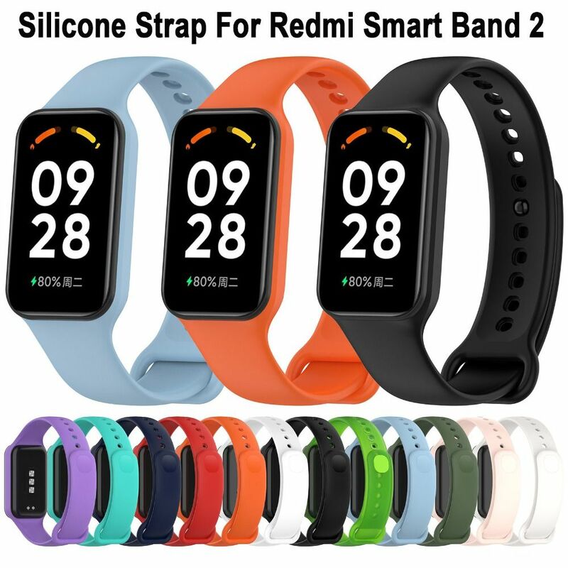 Correa de silicona para Xiaomi Mi Band 2, pulsera deportiva de repuesto para Redmi Band 2, Mi Band 8 Active