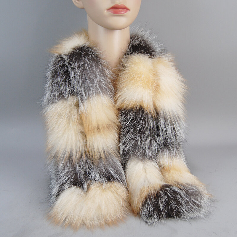 Lenço de pele de raposa de malha macia para mulheres lenço quente anel de pele de raposa natural inverno novo estilo qualidade