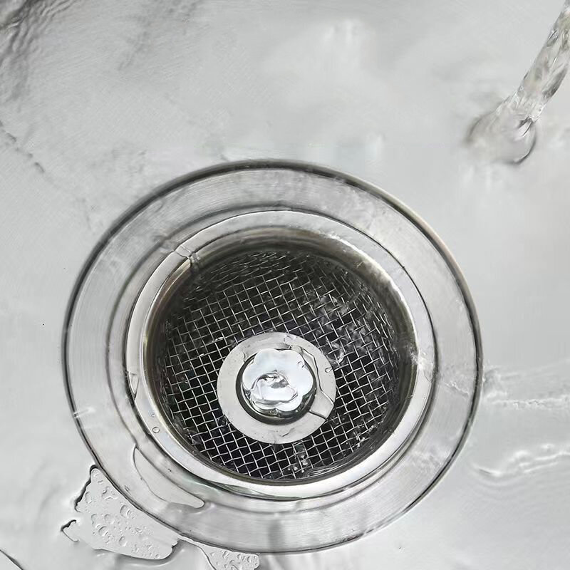 1 pçs filtro de pia da cozinha filtro de aço inoxidável malha filtro filtro de pia do banheiro filtro de drenagem buraco filtro armadilha resíduos tela